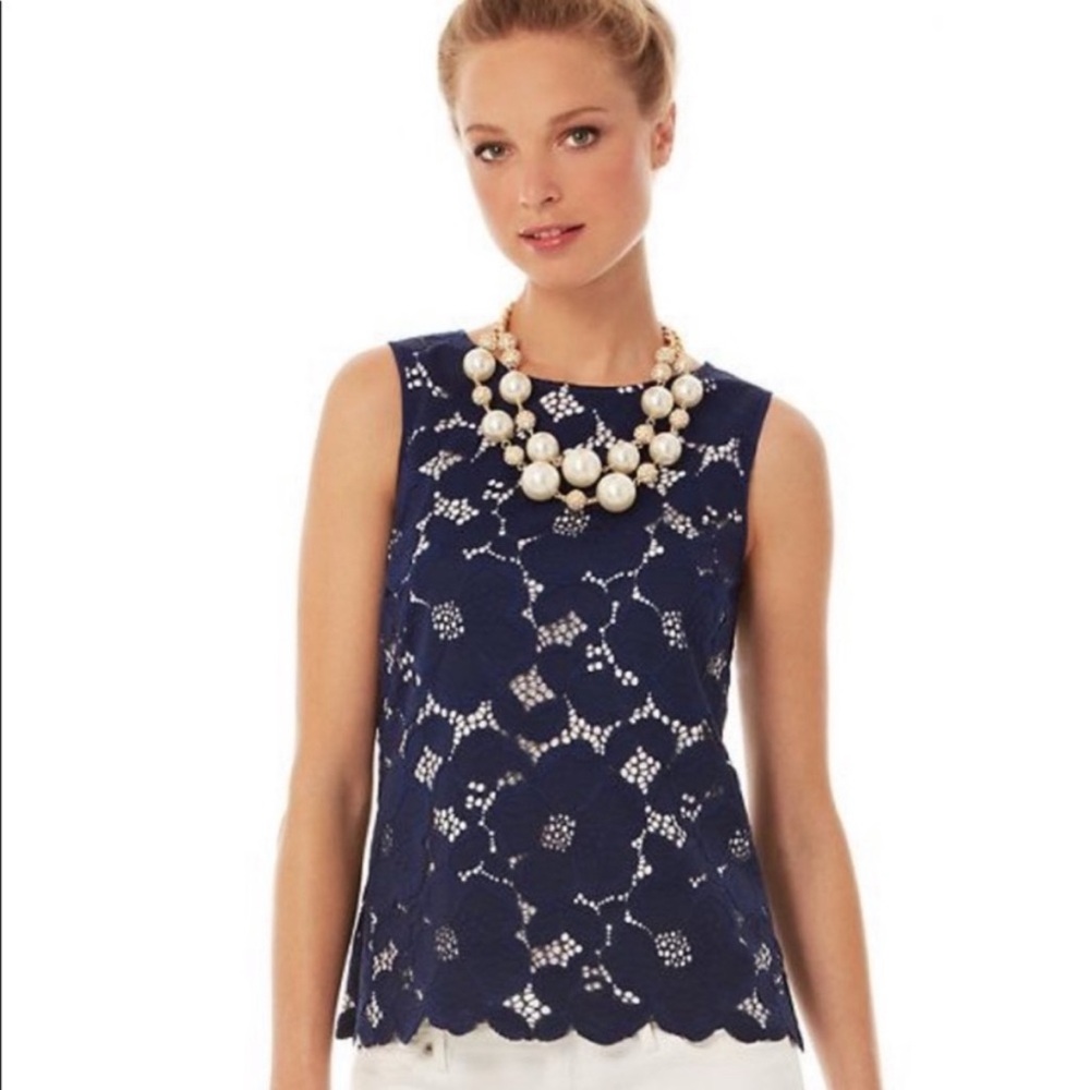 LILLY PULITZER Iona Lace shell Top